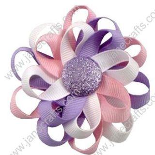 Baby Girls Flower Loop Hair Bow Hairbow 11pcs Mixed in 11 Color 