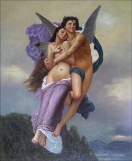 Hand Painted Oil Painting Repro Bouguereau Ravishment of Psyche