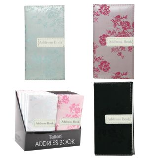   Slim Line Fabric Rose Padded Cover Address Telephone Book