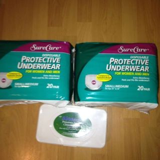 Adult Diapers Disposable Underwear Depends 100ct 3 Sizes Available 96 