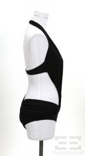 Agent Provocateur Black Draped Monokini Swim Suit Size 36B NEW