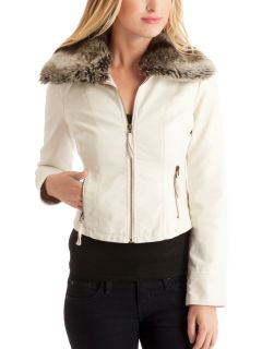 Guess Adriana Coat with Faux Fur Collar