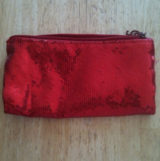 Christina Aguilera Cosmetic Make Up Bag Red Sequin New