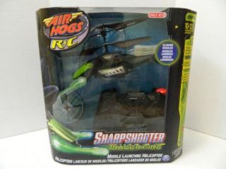 RC Air Hogs Helicopter Sharpshooter Tracerfire Glowing Missels Black 
