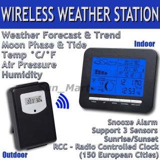   Station In Outdoor Thermometer Humidity Barometer Air Pressure RCC DCF