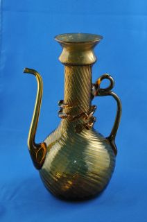 Preserved North African Arab Glass Wine Gharrāfah C1700