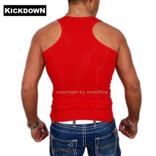 Kickdown Tank Top Fitness Body Muskelshirt Rot s XL