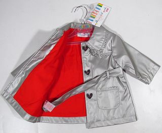 AGATHA RUIZ DE LA PRADA Lovely rain coat jacket heart baby (silber 