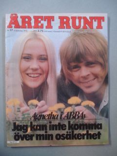 Swedish Mag Front Page Agnetha Faltskog and Bjorn Ulvaeus ABBA 1976 