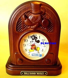 NEW Disney Mickey Mouse Hollywood SEIKO Alarm Clock HTF