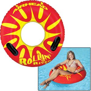 Airhead Rollin River Inflatable Water Tube Mesh Seat Oversized 