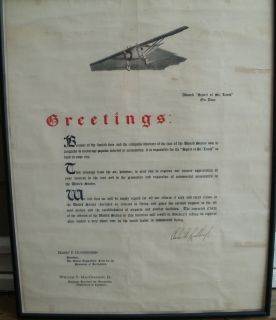 CHARLES A. LINDBERGH AUTOGRAPH SIGNED HISTORICAL DOCUMENT 