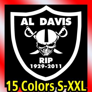 Al Davis Rip T Shirt Oakland Tee Tribute Memorial Memorabilia Raider 