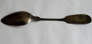 Rare Antique American Solid Silver Spoon, Philo Dubois, Buffalo C1850