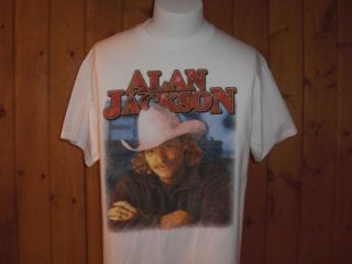 Alan Jackson 2005 American Country Music Tour Authentic White Large T 
