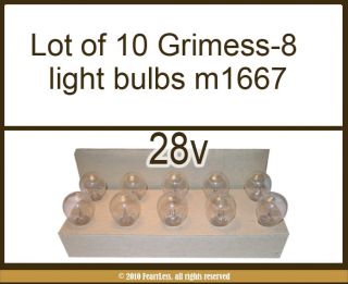 10 Grimes s 8 Light Bulbs Military Aircraft Surplus