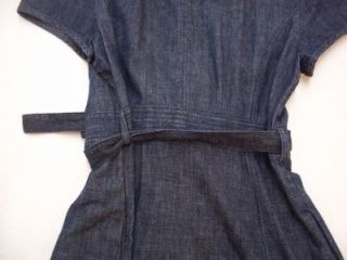 talbots petites jean dress with belt size 10
