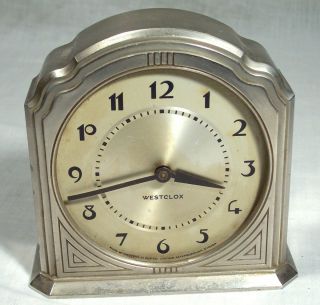   Westclox Sleep Meter Alarm Clock RD 1932 Made in Canada Metal