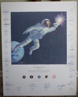 Alan Bean Apollo XII Reaching for the Stars Signed by 24 