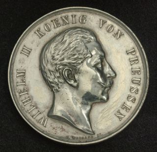 1918, Prussia, Wilhelm II. Military Silver Shooting Thaler Award Medal 