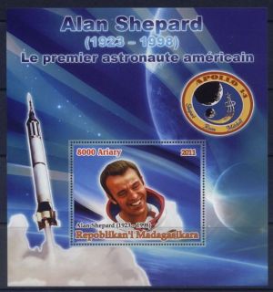 Alan Shepard Spaceflight Anniversary Stamp Souvenir Sheet 13D 046 