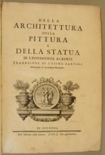Alberti Architecture Painting Statues 1782 Engravings