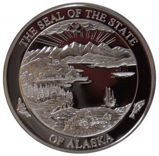 2002 Alaska Mint 999 Silver 1 oz Proof Coin 5 800 minted King Crab 