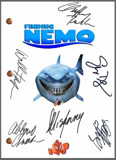   Nemo Signed Movie Script by 6 Ellen Degeneres Albert Brooks