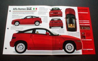 1990 Alfa Romeo Sz Coupe Unique Imp Brochure 90