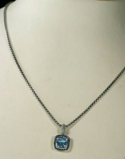 David Yurman Albion Blue Topaz Sapphire Necklace Sq 550