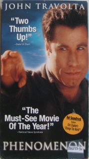 Phenomenon VHS Movie Video Tape John Travolta with Eric Clapton Change 