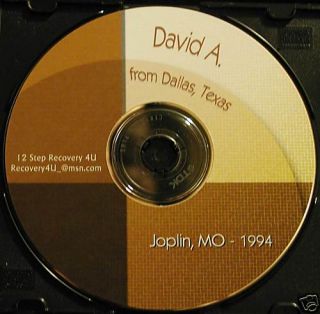 AA Alcoholics Anonymous 12 Step Speaker CD David A