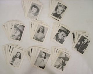 Lot of 48 Vintage Cigarette Tobacco Cards Photographs Movie Cinema 