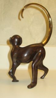 Alexsander Danel Bronze Posing Monkey Statue w COA ICARUS