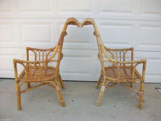    Chairs Rattan Bamboo Franco Albini STY 2 Loungers Mid century Wicker