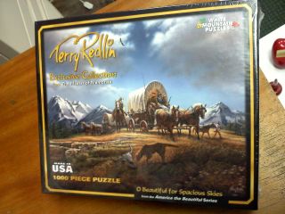Terry Redlin 1,000 Piece Puzzle O Beautiful For Spacious Skies   Brand 