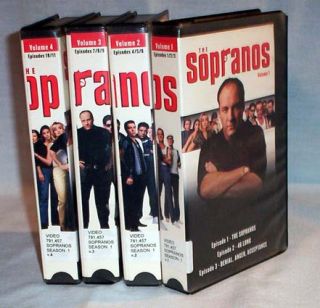 The Sopranos 4 VHS Tapes Season 1 Episodes 1 11 HBO TV Series