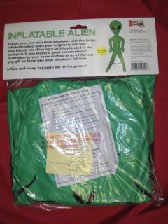 Inflatable Alien Blow Up Doll 6 Feet 72 inches Tall New in Package 