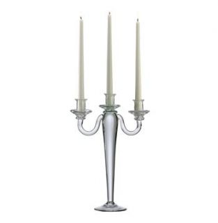 Alford Clear Glass Tall 15H Taper Centerpiece Candelabra