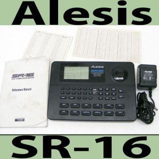 ALESIS SR 16 16 bit Stereo DRUM MACHINE Samples Sampler No Reserve