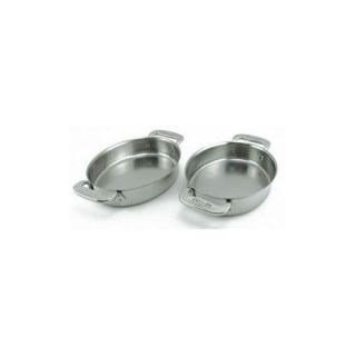 All Clad Stainless Steel Set of 2 Oval Bakers 59900 New