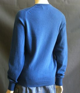   Scottish 100 Cashmere Teal Blue Crewneck Sweater 38 M