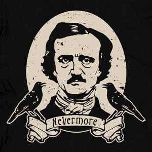 Edgar Allan Poe T Shirt Nevermore Allen Ravens Horror Author Baltimore 