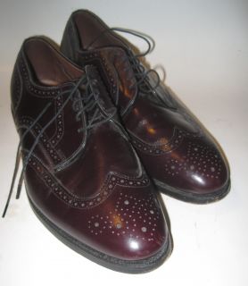 Cordovan Allen Edmonds Concord Wingtip Laceup Shoes 13 D