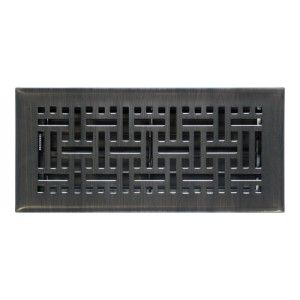 Floor Register Air Vent Cover Abstract Oil Rubbed Bronze Steel Plated 