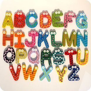 Alphabet Wooden Magnets Educational Toy Favours MAG001