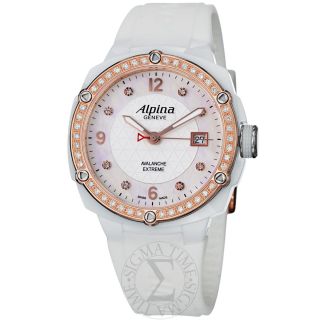 Alpina Womens Extreme White Diamond Ceramic Quartz Watch Al 