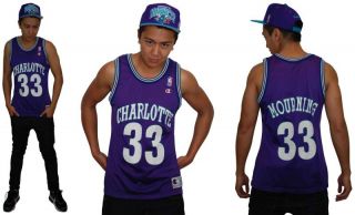 Alonzo Mourning Charlotte Hornets 100 Original 1990s Vintage NBA 