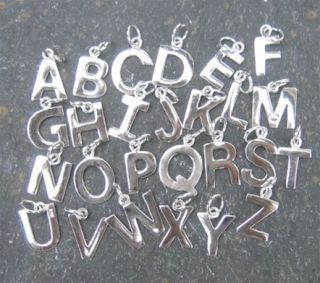   Sterling Silver Alphabet Letter Charm All Letters Available