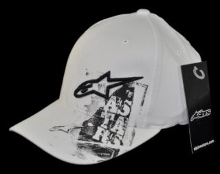   Flex Fit Ball Hat Cap Motocross Racing RIOT White Black Logo $29